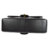 CHANEL Both Sides Classic Flap Medium Shoulder Bag Black Lambskin