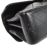 CHANEL Both Sides Classic Flap Medium Shoulder Bag Black Lambskin