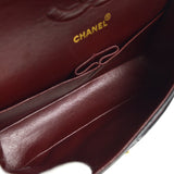 CHANEL Classic Double Flap Medium Shoulder Bag Black Lambskin