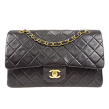 CHANEL 1997-1999 Classic Double Flap Medium Black Lambskin