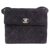 CHANEL Shoulder Bag Black Suede