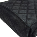 CHANEL Shoulder Bag Black Suede