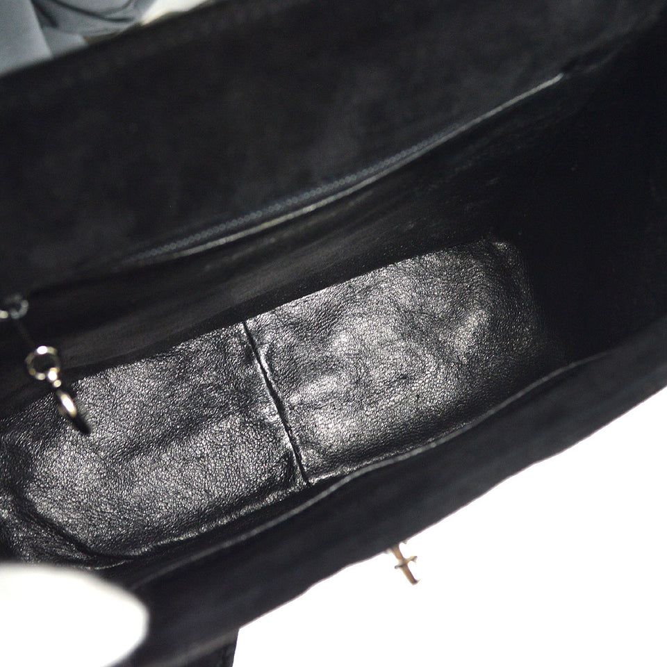 CHANEL Shoulder Bag Black Suede