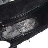 CHANEL Shoulder Bag Black Suede