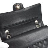 CHANEL Classic Double Flap Medium Shoulder Bag Black Caviar