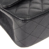 CHANEL Classic Double Flap Medium Shoulder Bag Black Caviar