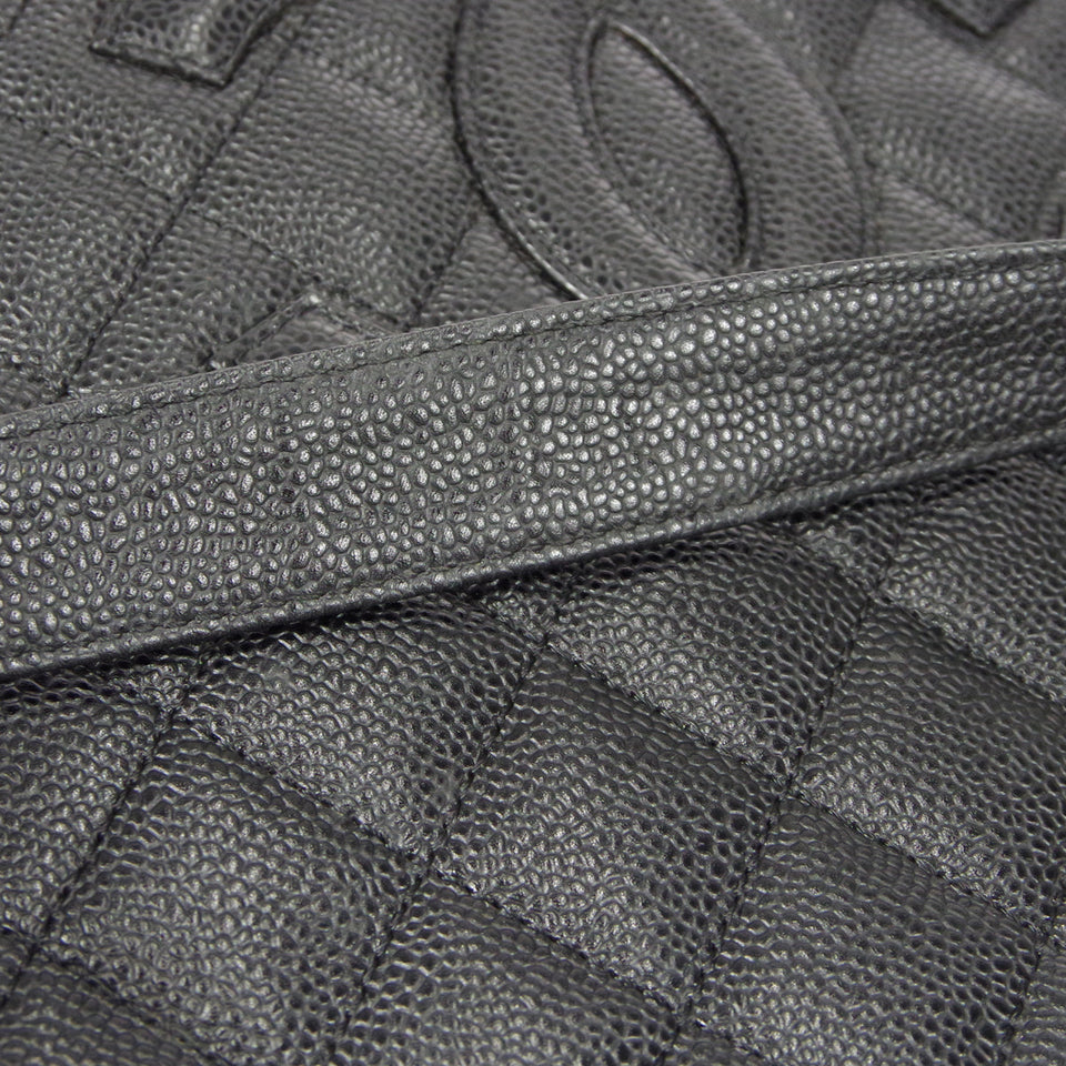 CHANEL Petite Shopping Tote PST Chain Hand Tote Bag Black Caviar
