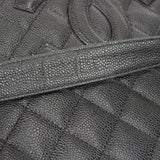 CHANEL Petite Shopping Tote PST Chain Hand Tote Bag Black Caviar