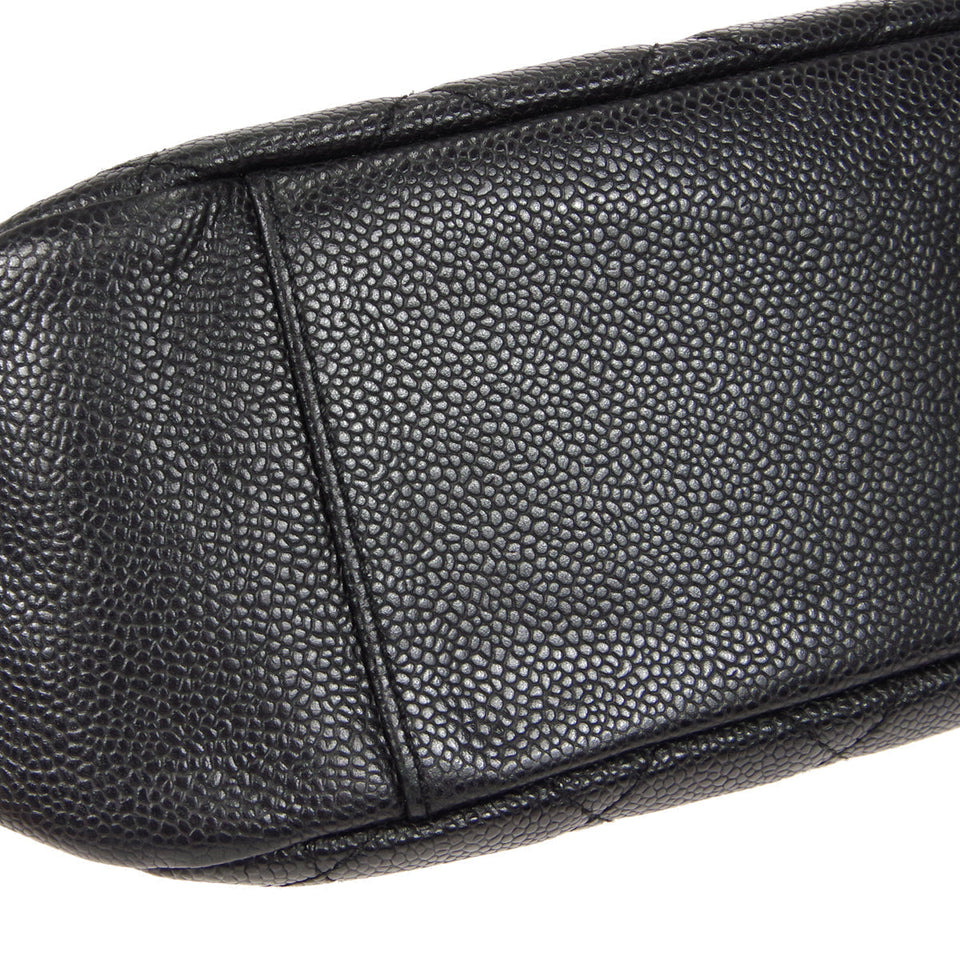 CHANEL Chain Handbag Black Caviar