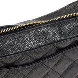 CHANEL Chain Handbag Black Caviar