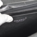 CHANEL Classic Flap Jumbo Double Chain Shoulder Bag Black Caviar