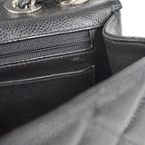 CHANEL Classic Flap Jumbo Double Chain Shoulder Bag Black Caviar