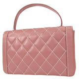 CHANEL Wild Stitch Handbag Pink Calfskin