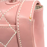 CHANEL Wild Stitch Handbag Pink Calfskin