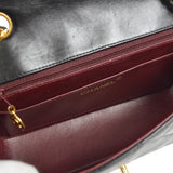 CHANEL Small Diana Chain Shoulder Bag Black Lambskin