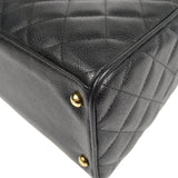CHANEL Quilted Handbag Black Caviar