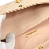 CHANEL 2000-2001 Classic Double Flap Small Pink Beige Lambskin
