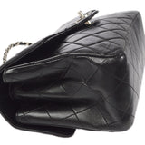 CHANEL Classic Both Side Flap Small Chain Handbag Black Lambskin