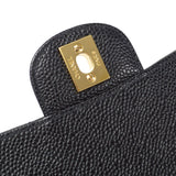 CHANEL Classic Double Flap Medium Shoulder Bag Black Caviar