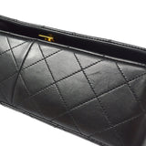 CHANEL Full Flap Chain Shoulder Bag Black Lambskin