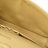 CHANEL Classic Double Flap Medium Shoulder Bag Beige Lambskin
