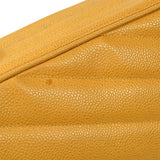 CHANEL Bias Stitch Shoulder Bag Beige Caviar