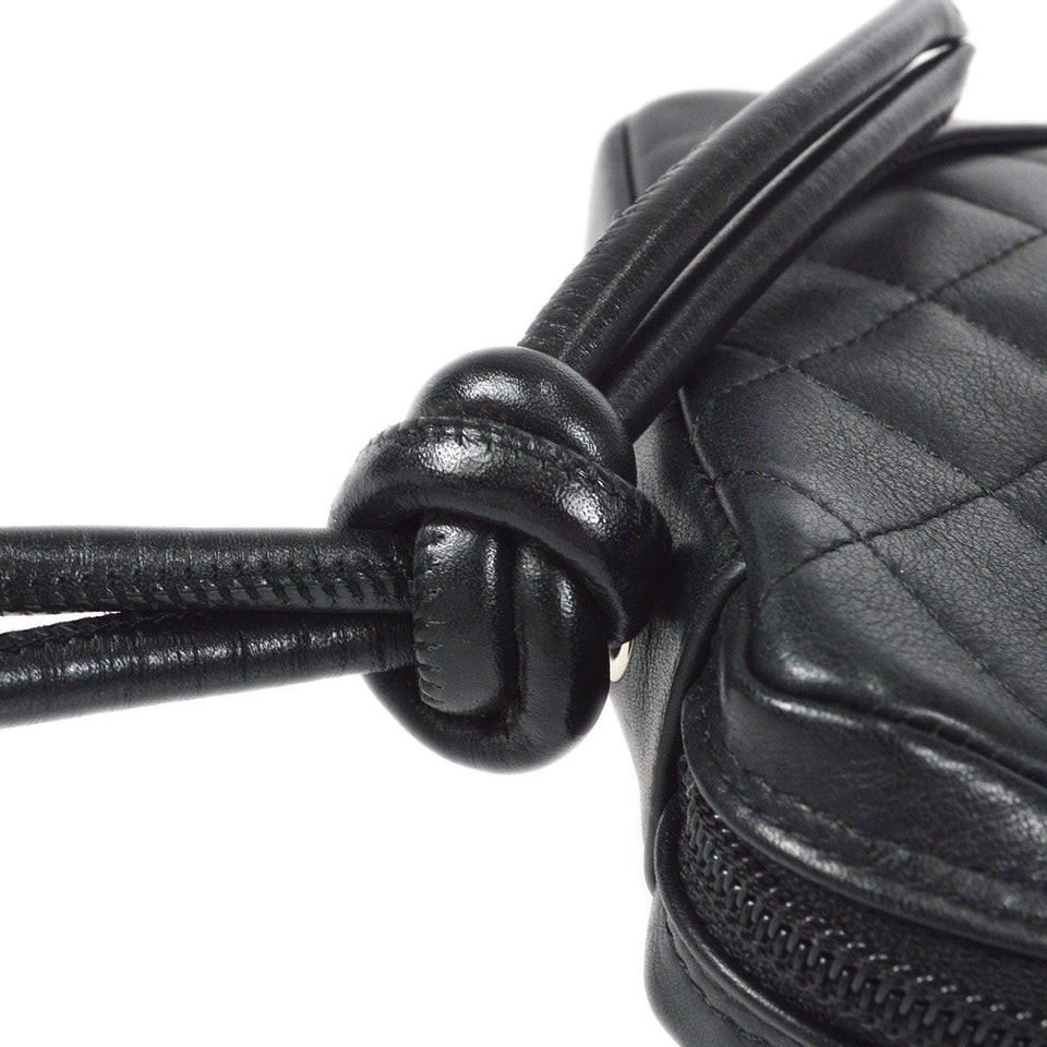 CHANEL Cambon Ligne Shoulder Bag Black Calfskin