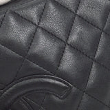 CHANEL Cambon Ligne Shoulder Bag Black Calfskin