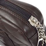 CHANEL Cambon Ligne Handbag Brown Calfskin