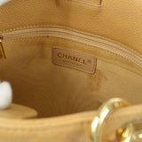 CHANEL Petite Shopping Tote PST Chain Hand Tote Bag Beige Caviar