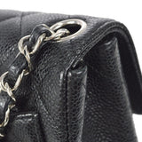 CHANEL Classic Flap Mini Square Chain Shoulder Bag Black Caviar