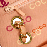 CHANEL COCO Classic Double Flap Medium Shoulder Bag Pink
