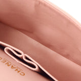 CHANEL Classic Double Flap Medium Shoulder Bag Pink Lambskin