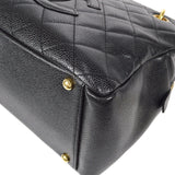 CHANEL Petite Timeless Tote PTT Chain Handbag Black Caviar