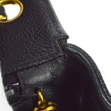 CHANEL Mademoiselle Double Chain Shoulder Bag Black Caviar
