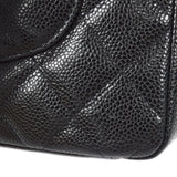 CHANEL Petite Shopping Tote PST Chain Hand Tote Bag Black Caviar