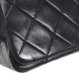 CHANEL Full Flap Chain Shoulder Bag Black Lambskin