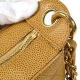 CHANEL Chain Shoulder Bag Beige Caviar
