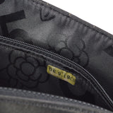 CHANEL Mademoiselle Double Chain Shoulder Bag Black Calfskin