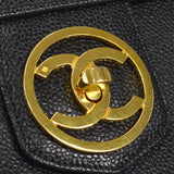 CHANEL 2way Cosmetic Vanity Shoulder Handbag Black Caviar