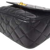 CHANEL Bijou Chain Shoulder Bag Black Lambskin