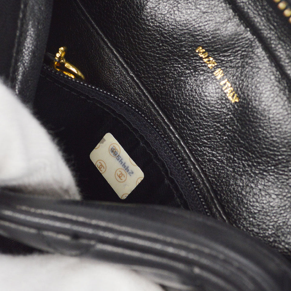 CHANEL Bijou Chain Shoulder Bag Black Lambskin