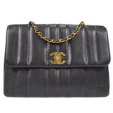 CHANEL Classic Flap Mademoiselle Double Chain Shoulder Bag Caviar