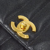 CHANEL Classic Flap Mademoiselle Double Chain Shoulder Bag Caviar