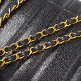 CHANEL Classic Flap Mademoiselle Double Chain Shoulder Bag Caviar