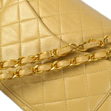 CHANEL Classic Double Flap Small Shoulder Bag Beige Lambskin