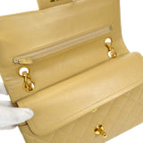 CHANEL Classic Double Flap Small Shoulder Bag Beige Lambskin
