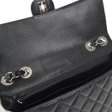 CHANEL Classic Flap Jumbo Double Chain Shoulder Bag Black Caviar