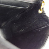 CHANEL * Single Chain Shoulder Bag Black Lizard