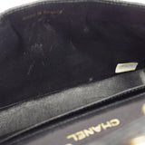 CHANEL * Single Chain Shoulder Bag Black Lizard